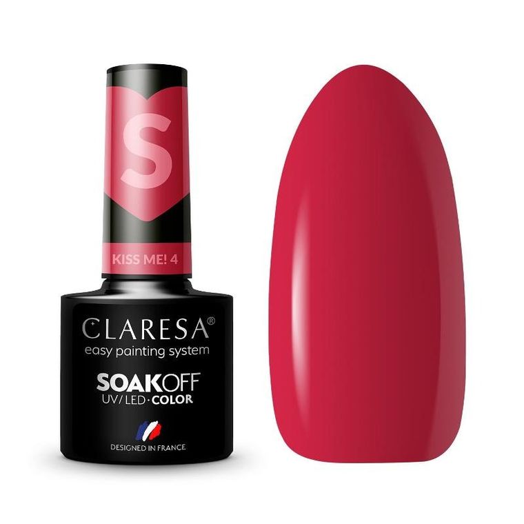 Claresa, lakier hybrydowy, kiss me! nr 4, 5g