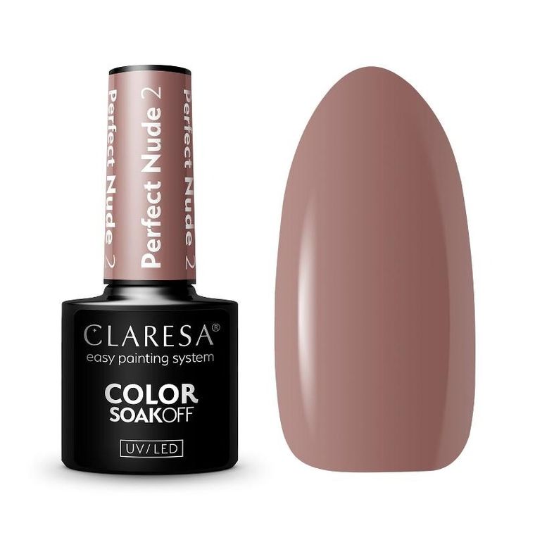 Claresa, lakier hybrydowy, perfect nude nr 2, 5g