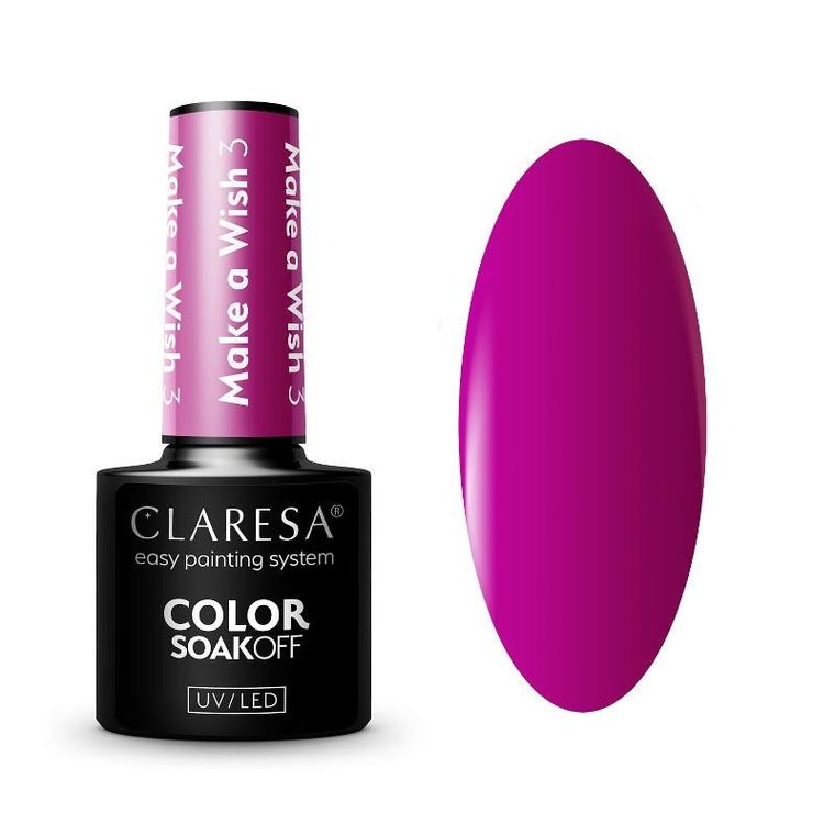 Claresa lakier, Make a Wish, hybrydowy do paznokci, nr 3, 5g
