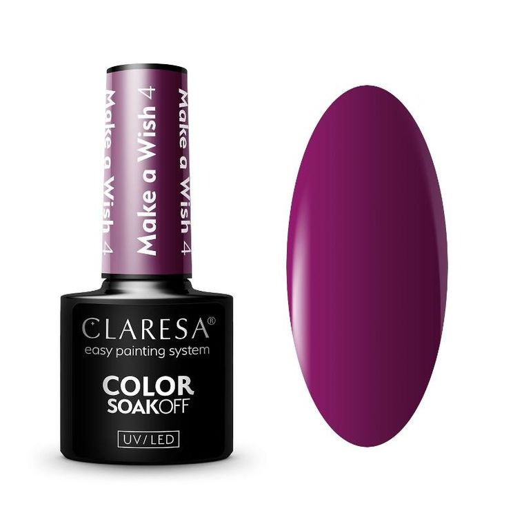 Claresa lakier, Make a Wish, hybrydowy do paznokci, nr 4, 5g