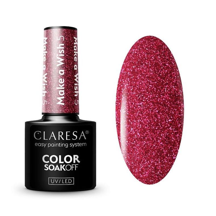 Claresa lakier, Make a Wish, hybrydowy do paznokci, nr 5, 5g