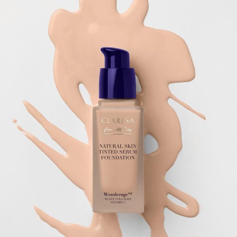 Claresa, Natural Skin Tinted Serum Foundation, podkład-serum z naturalnym wykończeniem, 2n medium neutral, 32 ml
