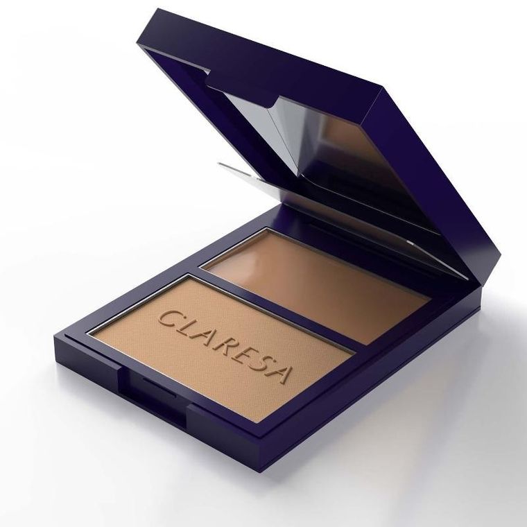 Claresa, Palette Creamy & Pressed Bronzer, kremowo-pudrowa paleta do konturowania, bronzer, 01 More Sculpted, 8.5g