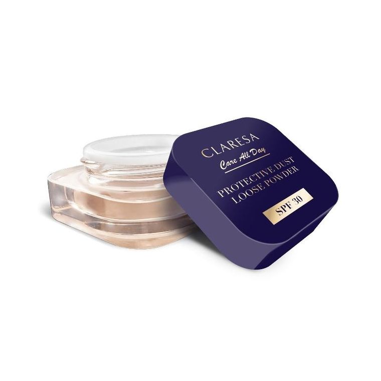 Claresa, Protective dust loose powder, puder sypki utrwalający z filtrem SPF 30, universal, 5 g