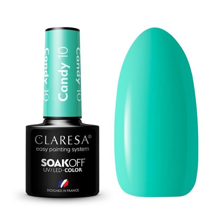 Claresa, Soak Off UV/LED Candy, lakier hybrydowy 10, 5g
