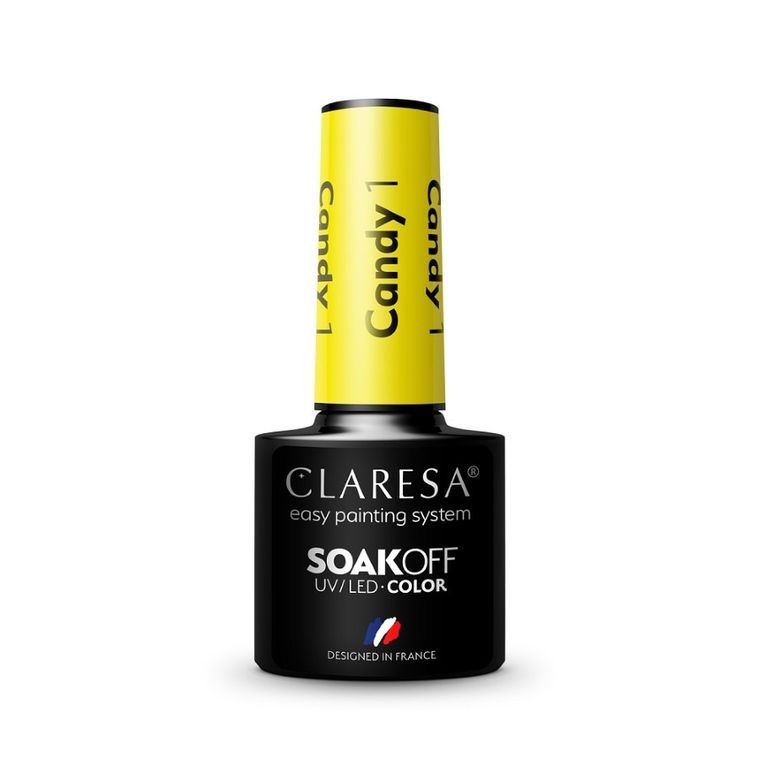 Claresa, Soak Off UV/LED Candy, lakier hybrydowy, nr 1, 5g