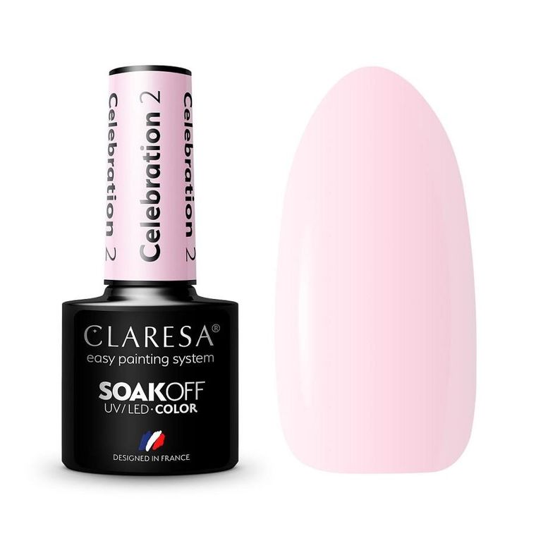 Claresa, Soak Off UV/LED, Celebration, lakier hybrydowy, 2, 5g
