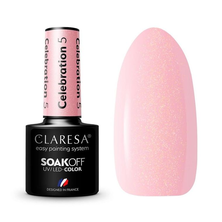Claresa, Soak Off UV/LED, Celebration, lakier hybrydowy, 5, 5g