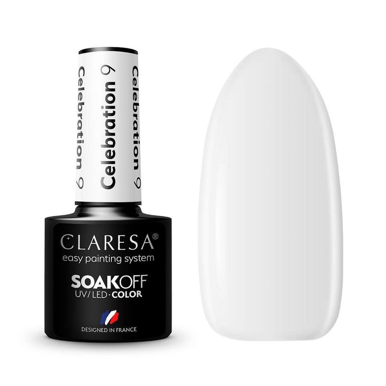 Claresa, Soak Off UV/LED, Celebration, lakier hybrydowy, 9, 5g
