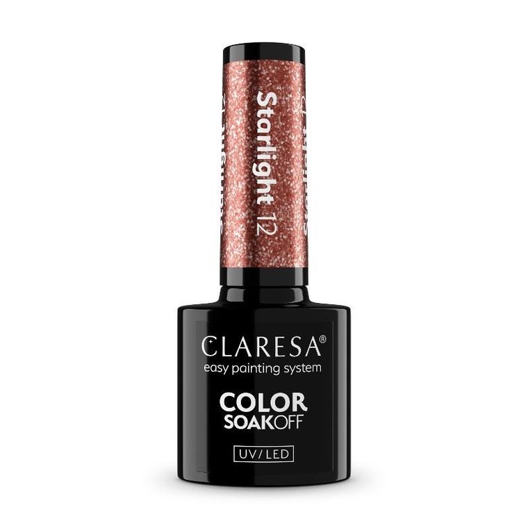 Claresa, Soak Off UV/LED Starlight, lakier hybrydowy, nr 12, 5g