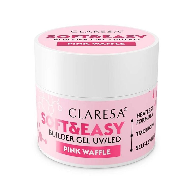 Claresa, Soft&Easy Builder Gel, żel budujący, Pink Waffle, 12g