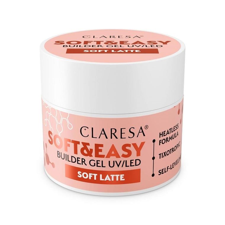 Claresa, Soft&Easy Builder Gel, żel budujący, Soft Latte, 12g