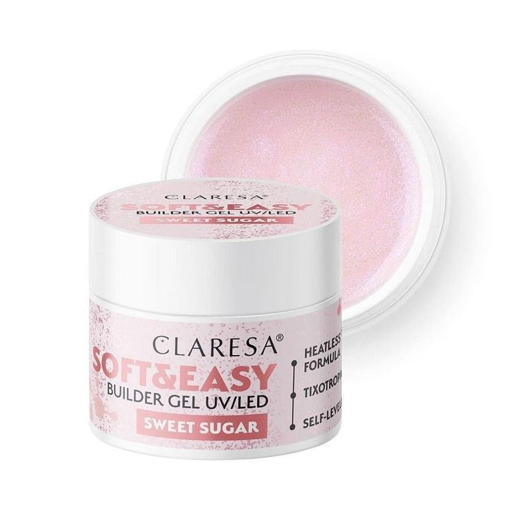 Claresa, Soft&Easy Builder Gel, żel budujący, Sweet Sugar, 45g