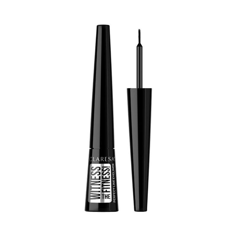 Claresa, Witness The Fitness, precyzyjny eyeliner w płynie, czarny, 4g
