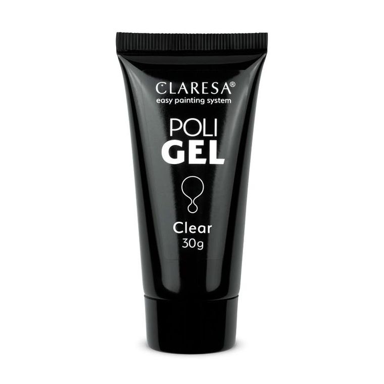 Claresa, żel budujący do paznokci poli clear, 30g