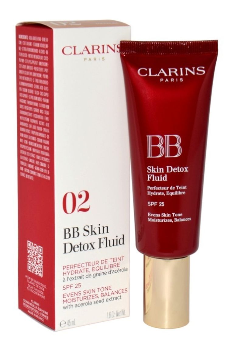 Clarins, BB Skin Detox Fluid, 02 Medium, krem bb, 45 ml