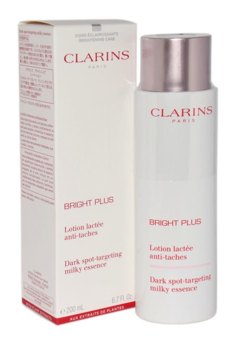 Clarins, Bright Plus Dark Spot-Targeting Milky Essence, esencja rozświetlająca do twarzy, 200 ml