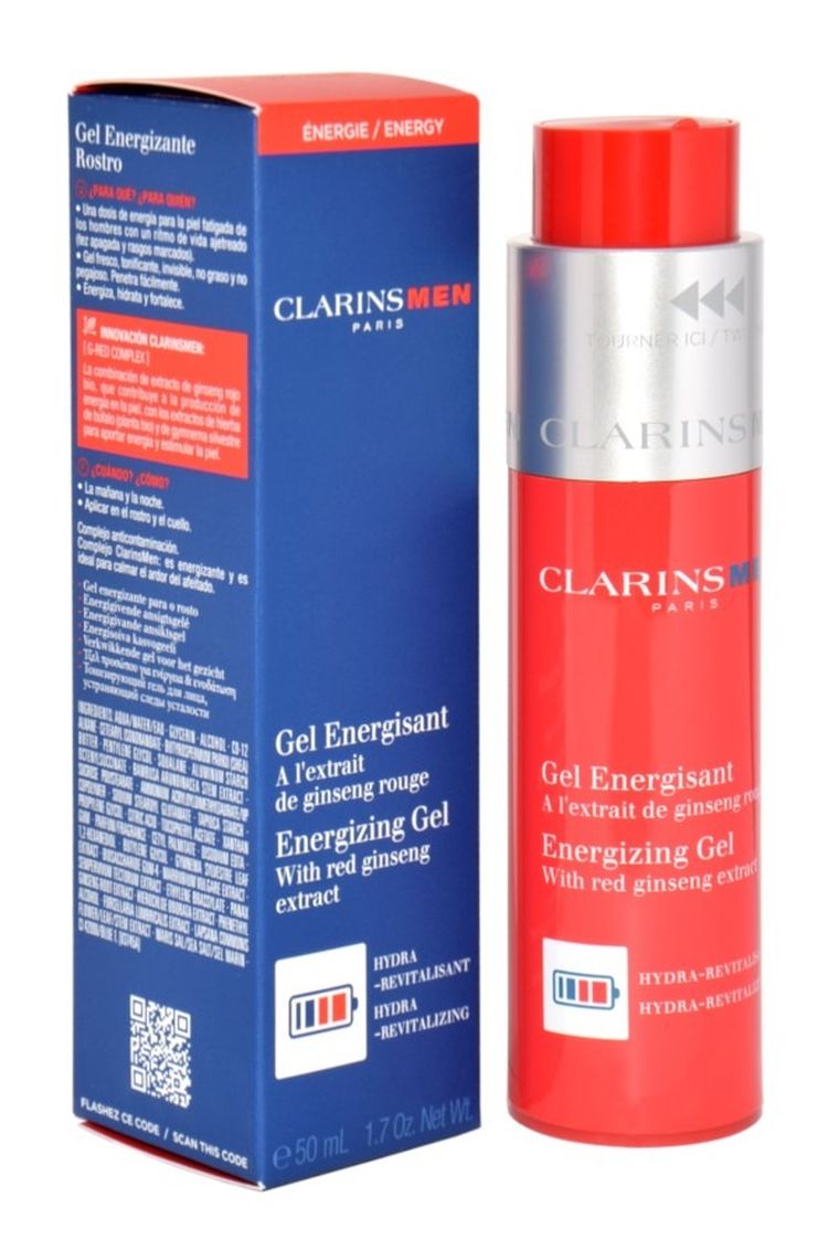 Clarins, Men Energizing Gel, żel energetyzujący do twarzy dla mężczyzn, 50 ml