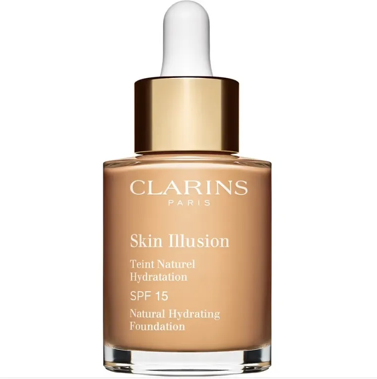Clarins, Skin Illusion Foundation SPF15, nawilżający podkład do twarzy, 107 Beige, 30 ml