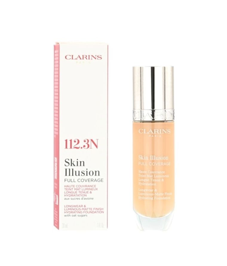 Clarins, Skin Illusion, Full Coverage Hydrating Foundation, podkład, 112.3N, 30 ml