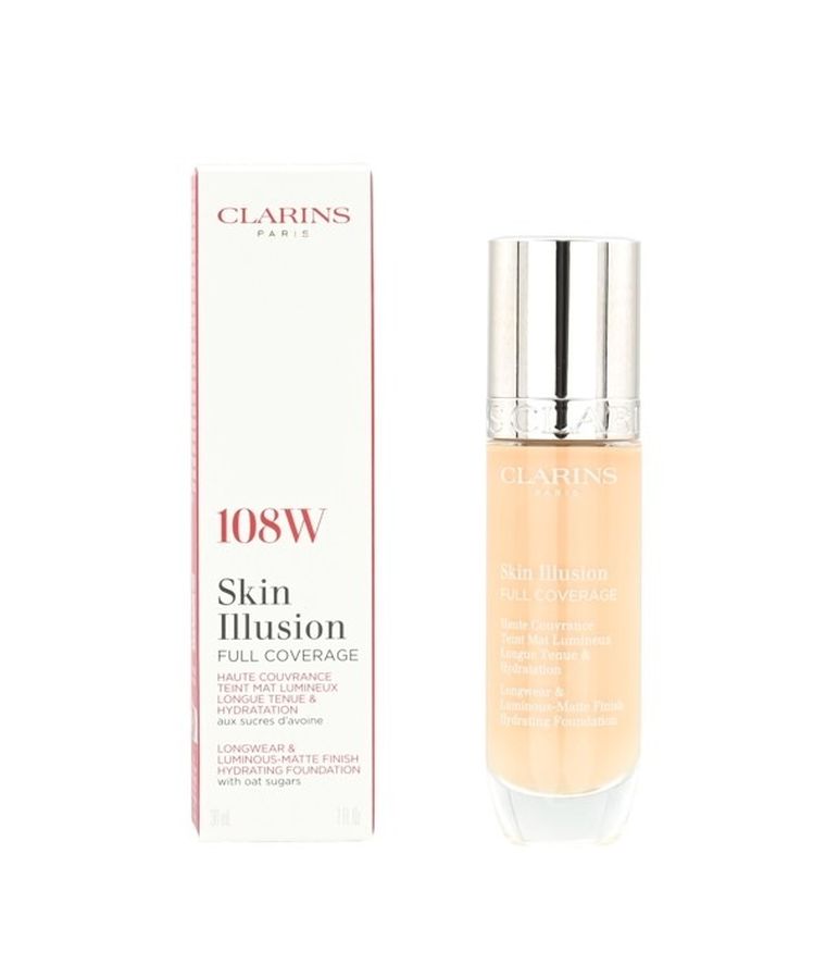 Clarins, Skin Illusion Full Coverage Hydrating Foundation, podkład nawilżający do twarzy, 108W, 30 ml