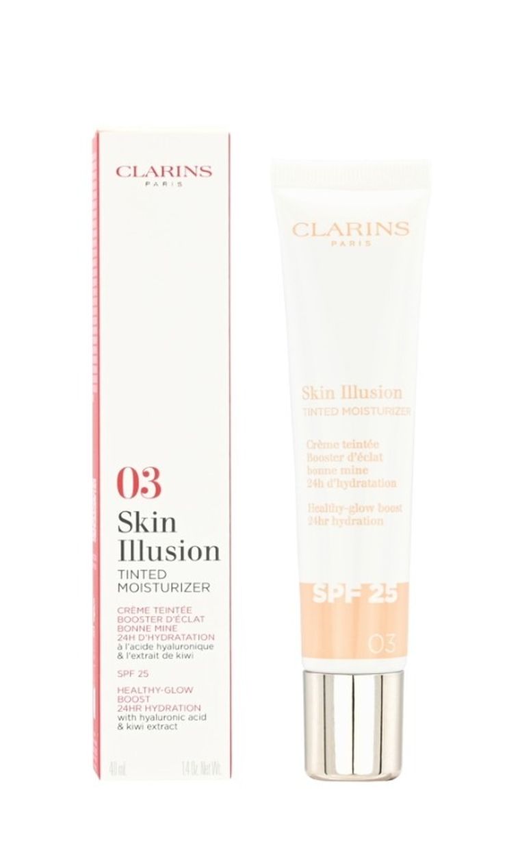 Clarins, Skin Illusion Tinted Moisturizer SPF25, krem koloryzujący do twarzy SPF25, nr 03, 40 ml