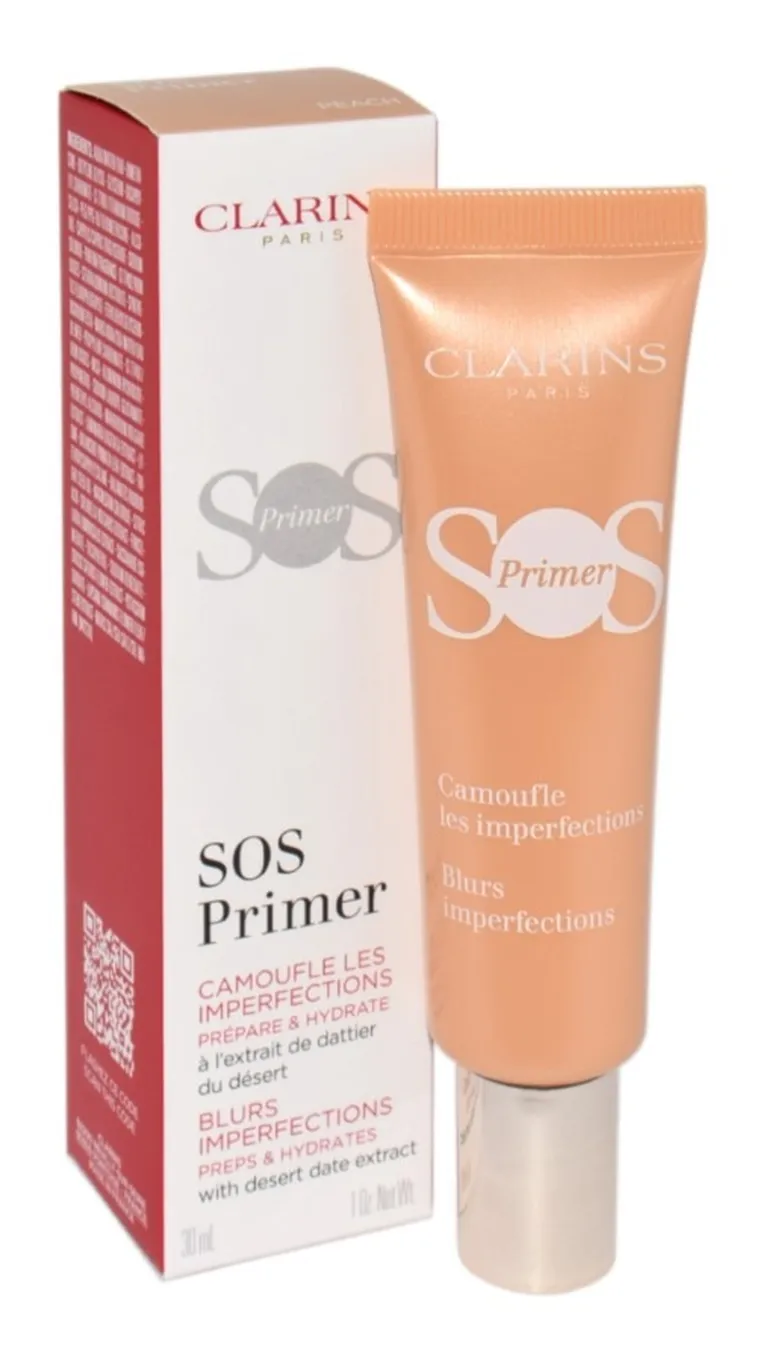 Clarins, Sos Primer Peach, baza pod makijaż i podkład, 30 ml