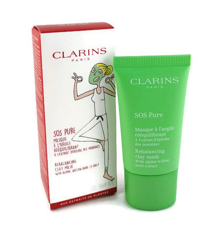 Clarins, SOS pure rebalancing clay, maseczka do twarzy do cery tłustej 15 ml