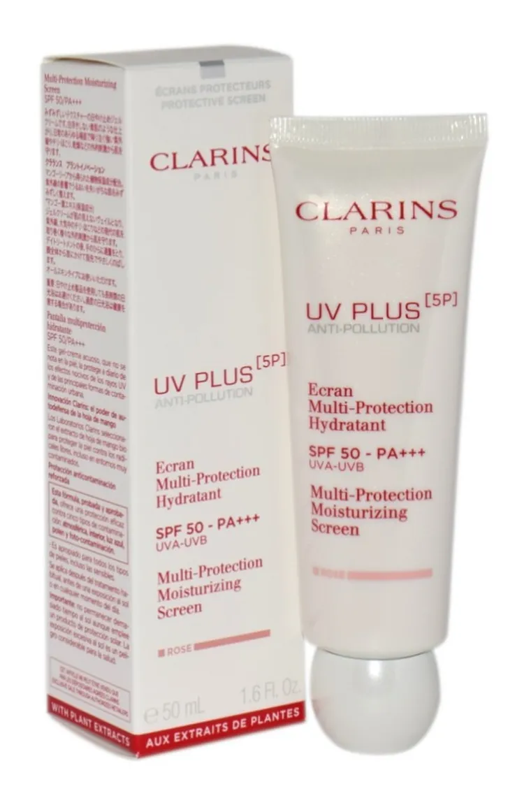 Clarins, UV Plus Multi-Protection Moisturizing Screen SPF50 Rose Cream, krem ochronny SPF50 do twarzy, 50 ml
