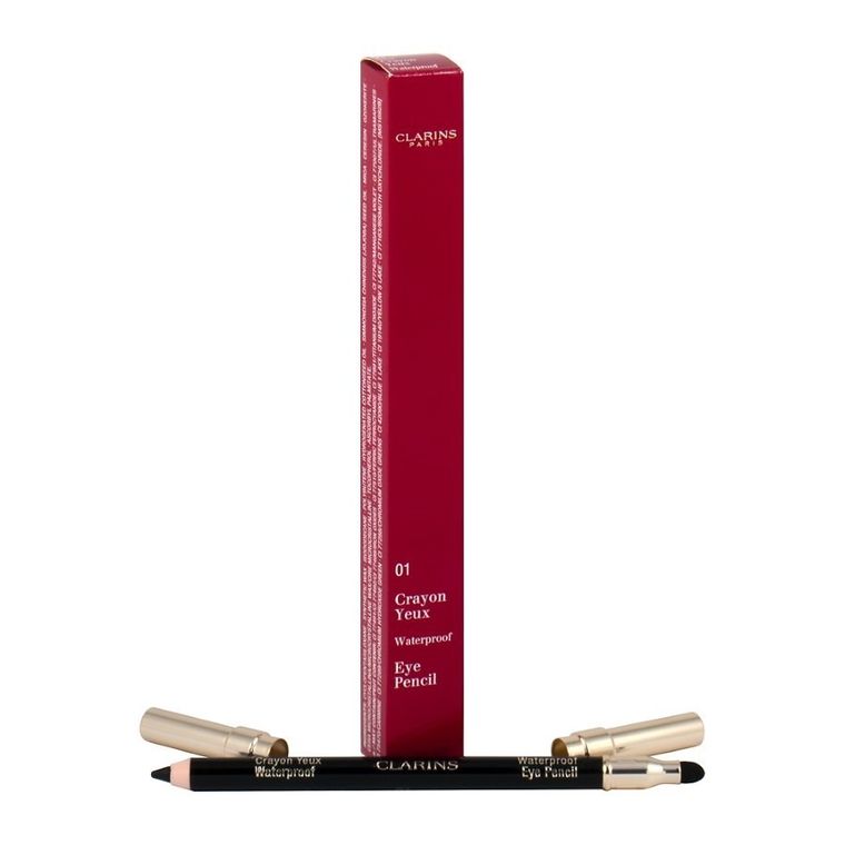 Clarins, Waterproof eye pencil, wodoodporna kredka do oczu, 01 black, 1,2g