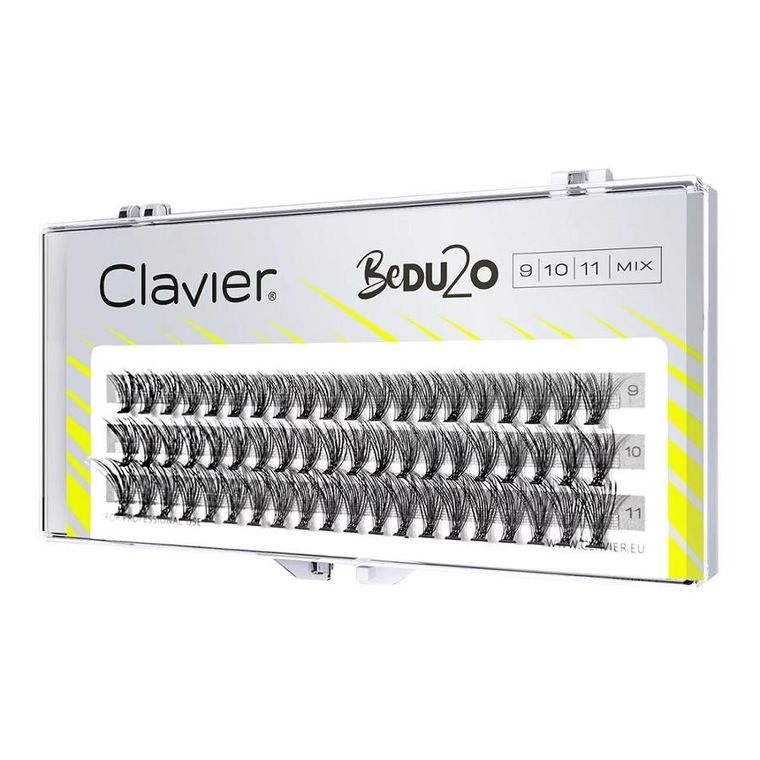 Clavier, BeDU2O Double Volume Mix, kępki rzęs, 9 mm, 10 mm, 11 mm