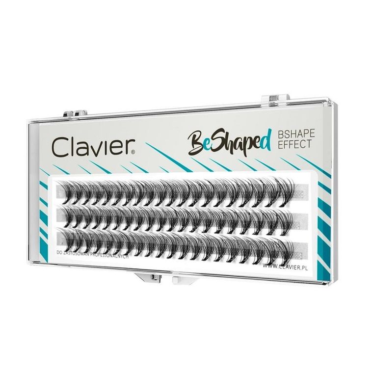 Clavier, BeShaped, jedwabne kępki rzęs skręt B 10D, mix 8-10-12 mm