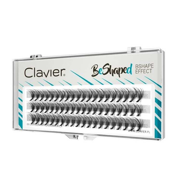 Clavier, BeShaped, jedwabne kępki rzęs skręt B 10D, mix 9-10-11 mm