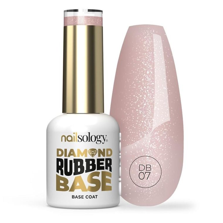 Clavier, Nailsology Diamond Rubber Base, baza hybrydowa, DB07 Lady Elegance, 8 ml