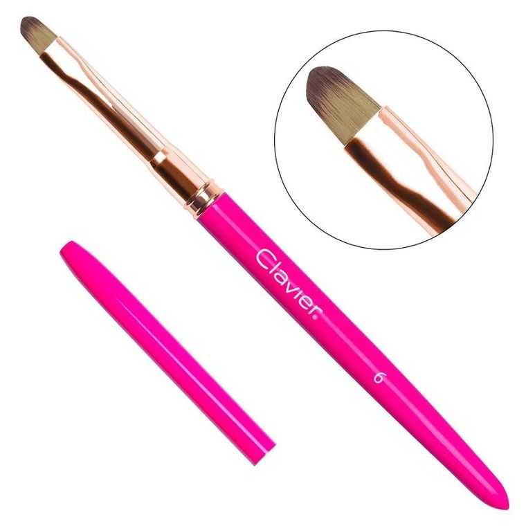 Clavier, pędzelek do żelu, magenta, 6 mm, #4