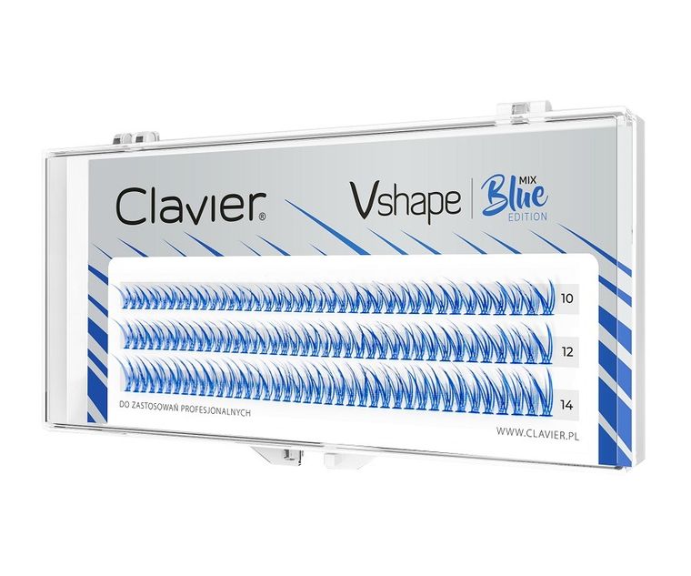 Clavier, Vshape Colour Edition kępki rzęs Blue, Mix
