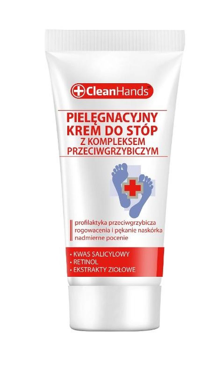 Clean Hands, krem do stóp z kompleksem przeciwgrzybicznym, 30 ml