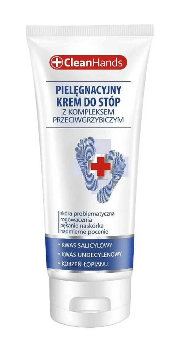 Clean Hands, krem do stóp z kompleksem przeciwgrzybicznym, 75 ml