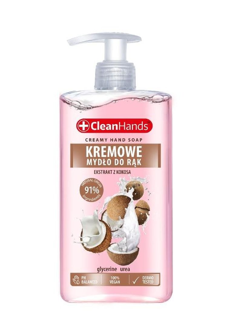 Clean Hands, kremowe mydło w płynie kokosowe, 300 ml