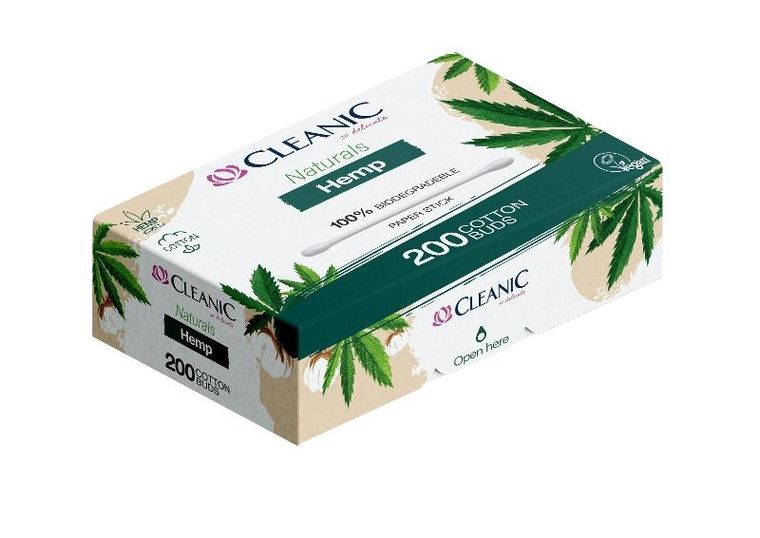 Cleanic, patyczki higieniczne, naturals hemp, 200 szt.