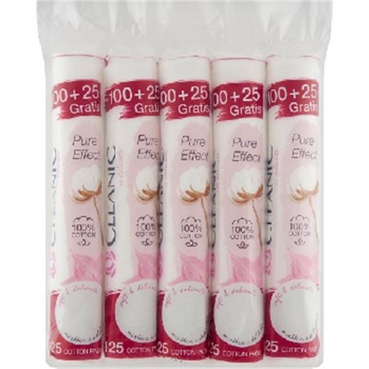Cleanic, Pure Effect, płatki kosmetyczne, okrągłe, 5-125 szt.