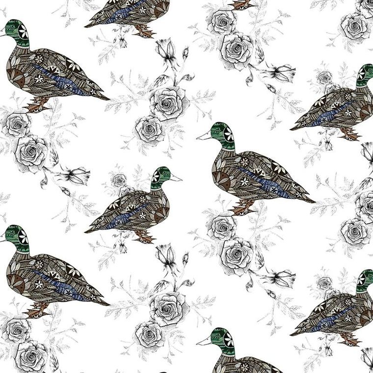 Clear Creations, karnet, kwadrat, Etniczne kaczki