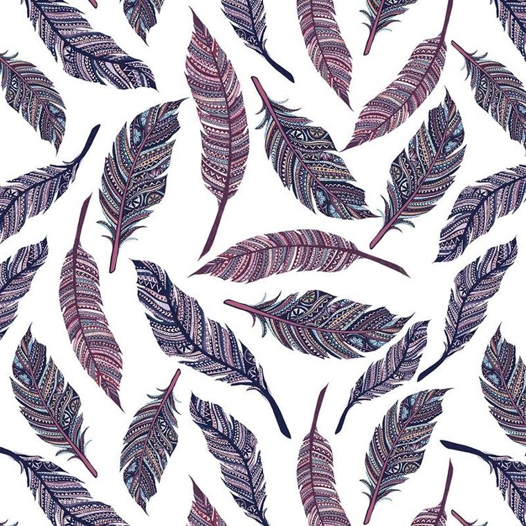 Clear Creations, karnet, kwadrat, Etniczne pióra