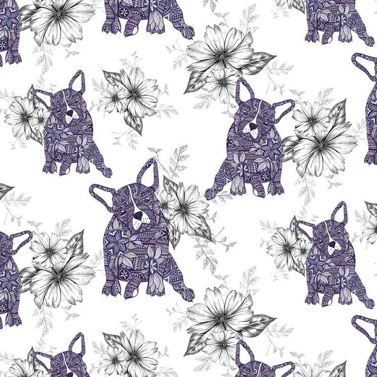 Clear Creations, karnet, kwadrat, Etniczne psy