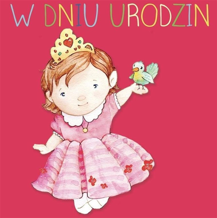 Clear Creations, karnet, kwadrat, Urodziny, Księżniczka