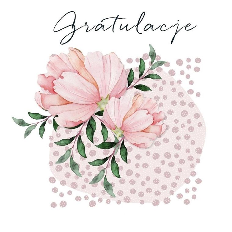 Clear Creations, karnet Swarovski, kwadrat, CL4512_PO Gratulacje