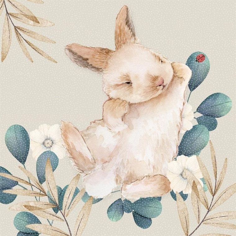 Clear Creations, karnet Swarovski, kwadrat, CL4708 Królik