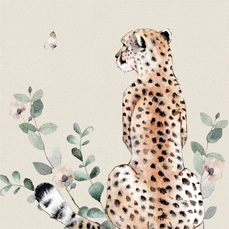 Clear Creations, karnet Swarovski, kwadrat, CL4709 Gepard