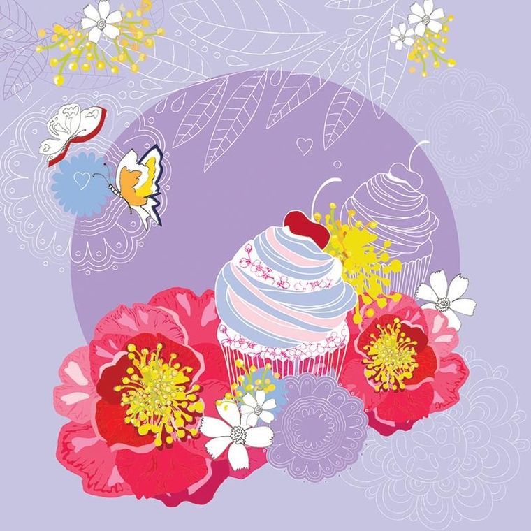 Clear Creations, Swarovski, karnet, Babeczki