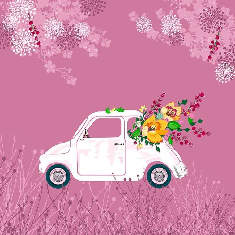 Clear Creations, Swarovski, karnet, kwadrat, Auto